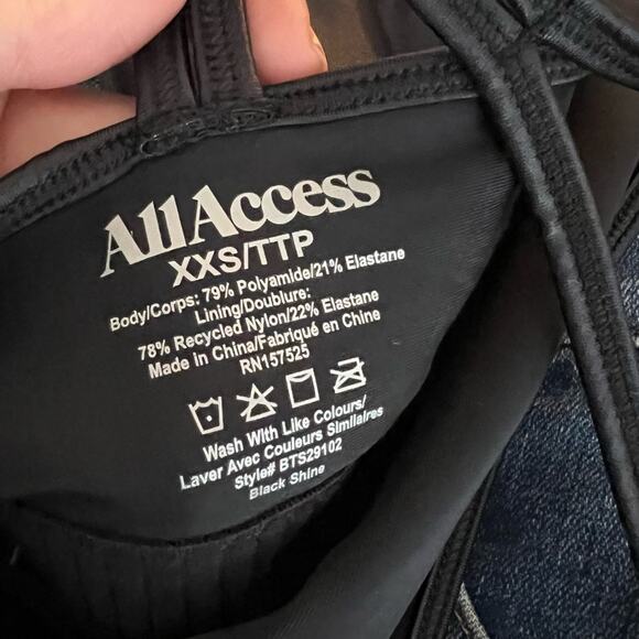 All Access Chorus Bra in Black Shine - Picture 6 of 6